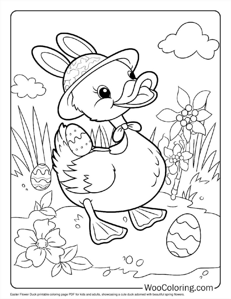 100  Duck coloring pages  Free PDF To Print  - 45