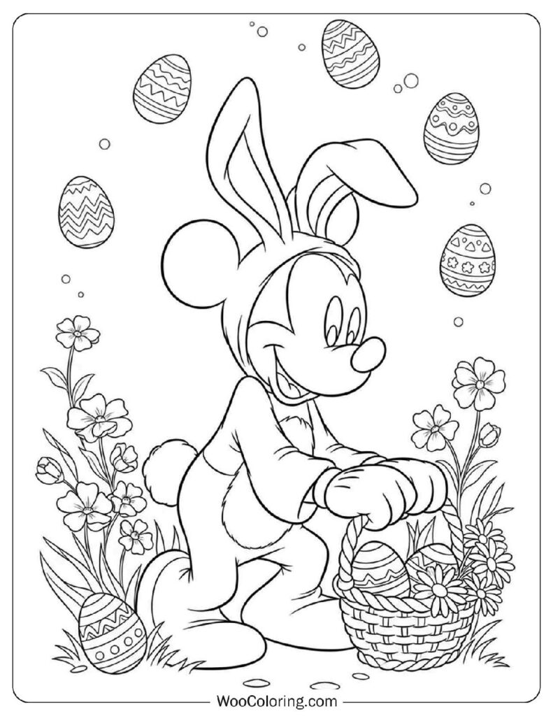 Easter Fun With Bunny Mickey Mouse on an Egg Hunt