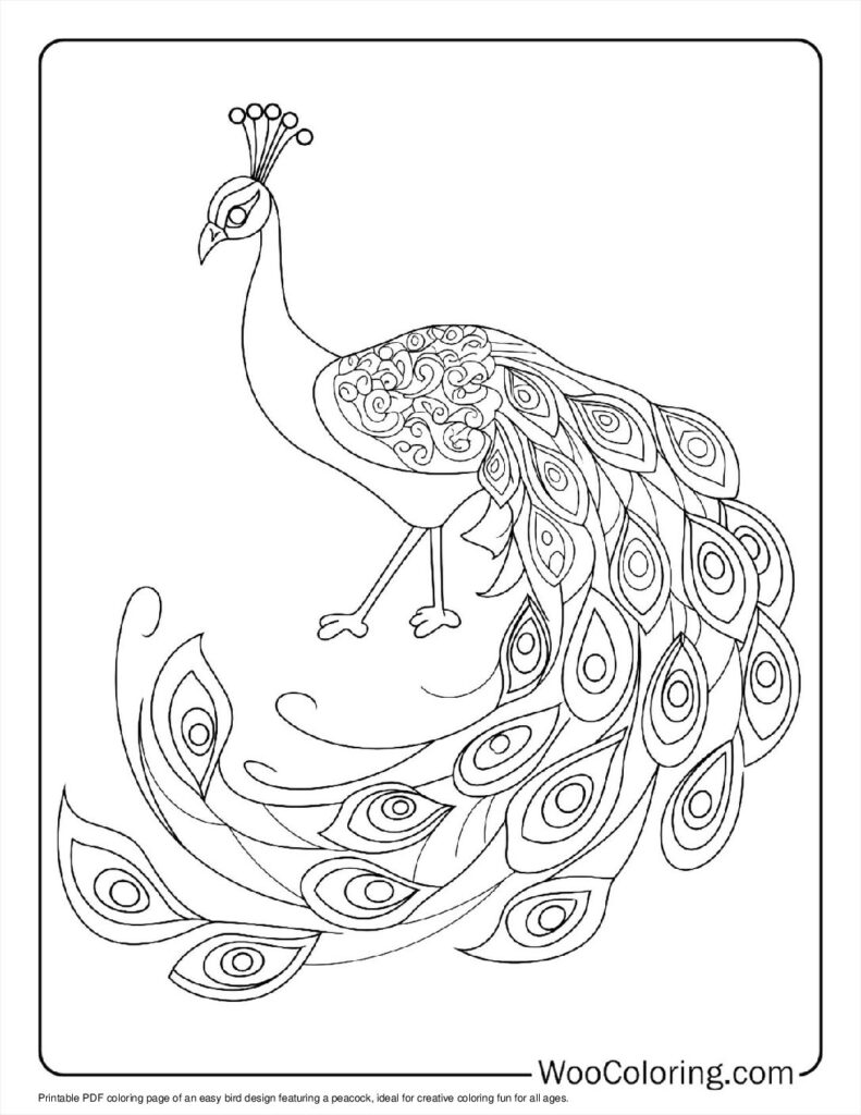 100  Peacock coloring pages  Free PDF To Print  - 84