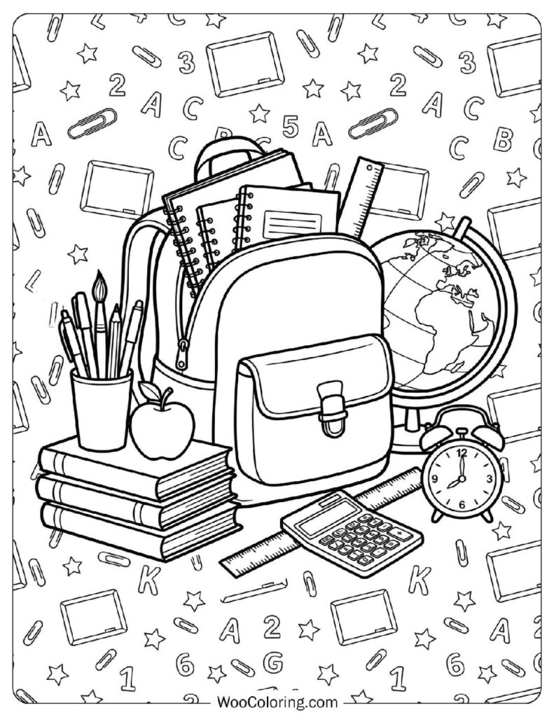 Easy Cartoon Back to School Materials and Supplies