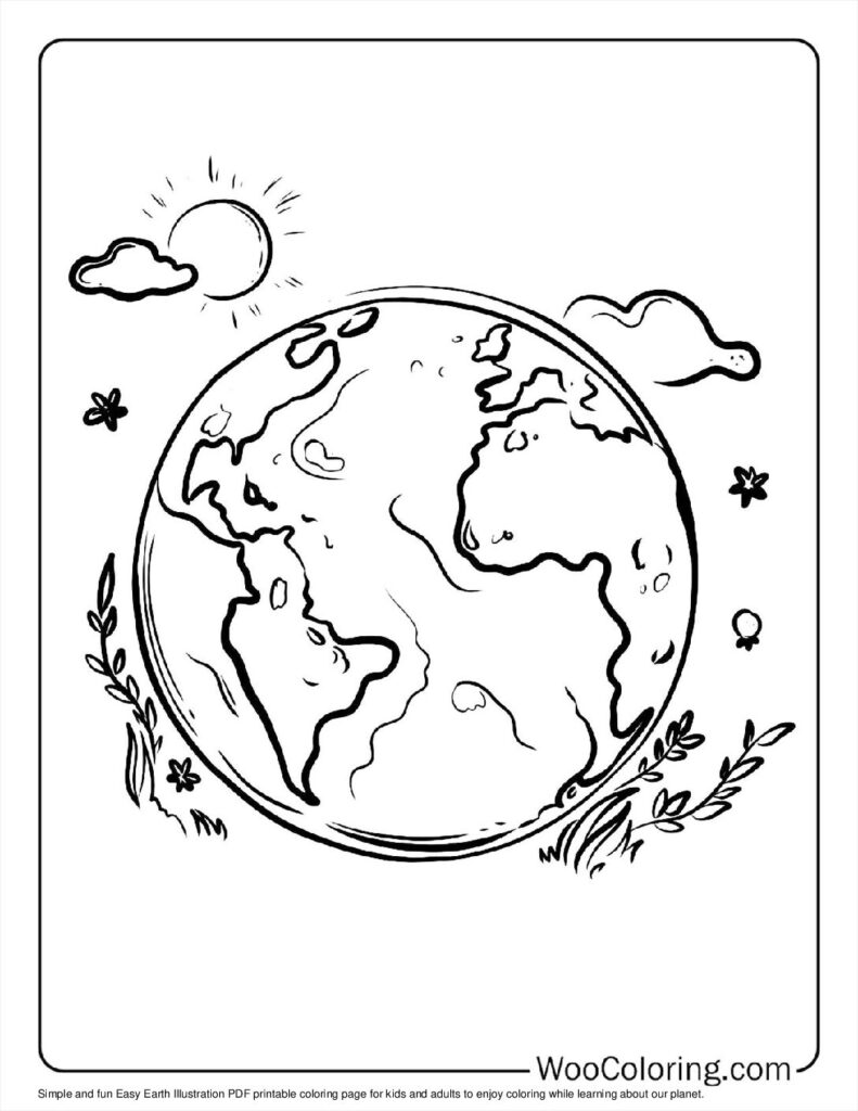 100  Earth coloring pages  Free PDF To Print  - 25