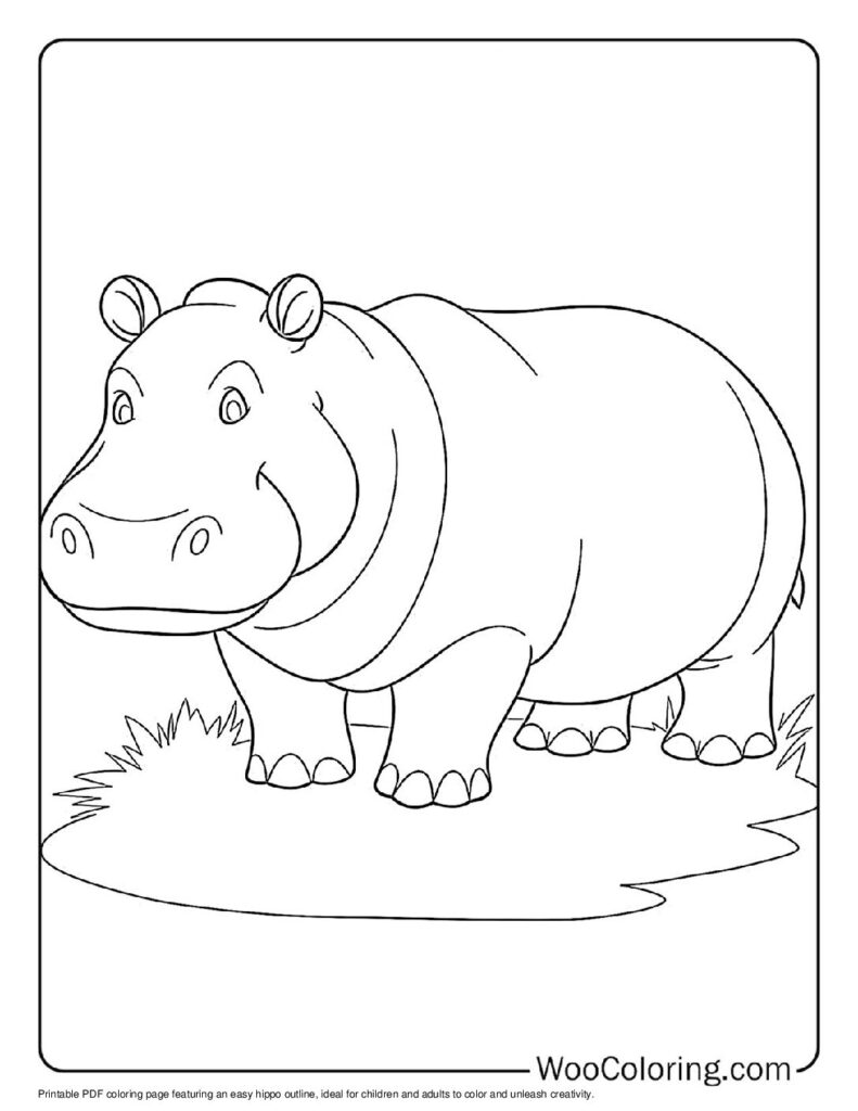 100  Hippo coloring pages  Free PDF To Print  - 82