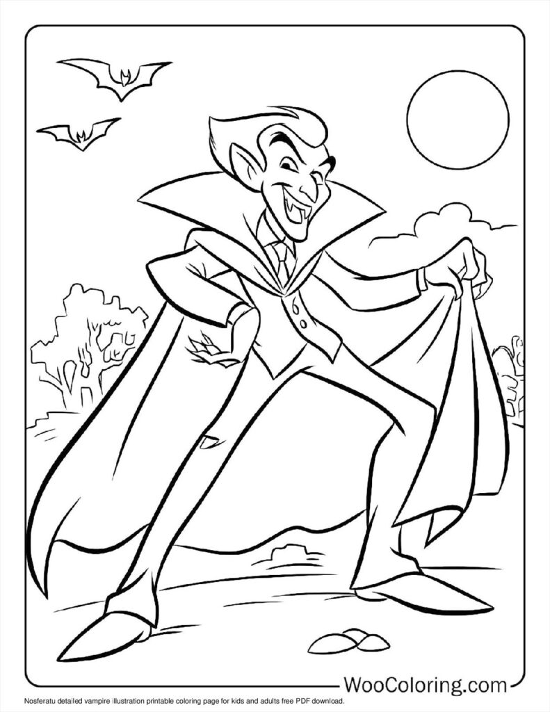 100 Vampire coloring pages Free PDF To Print - 76