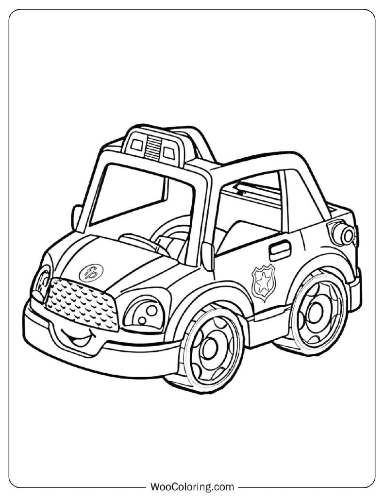 Easy Outline Police Car From Fisher-Price Little People