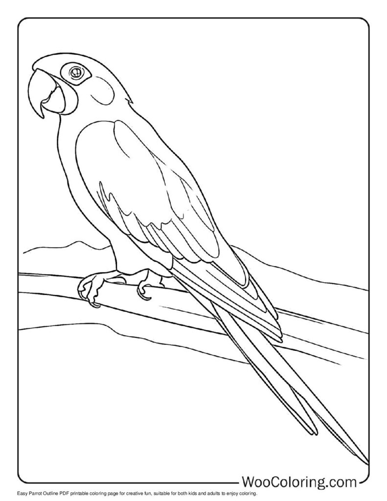 100  Parrot coloring pages  Free PDF To Print  - 99