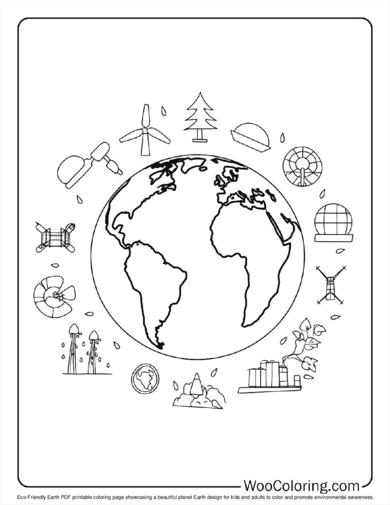 100  Earth coloring pages  Free PDF To Print  - 35