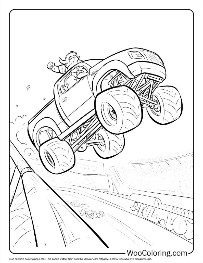 100  Monster Jam coloring pages  Free PDF To Print  - 1