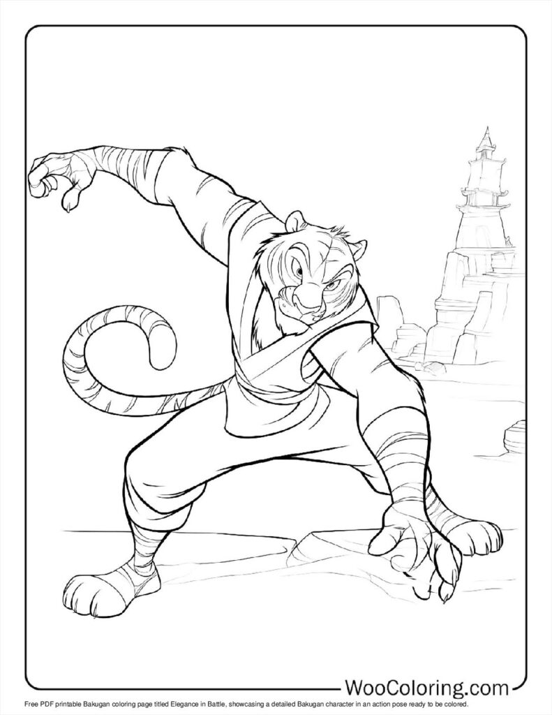 Elegance in Battle Coloring Sheet