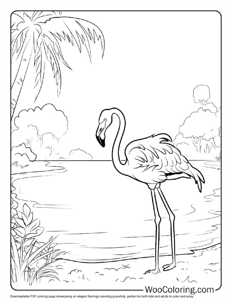 100  Flamingo coloring pages  Free PDF To Print  - 75