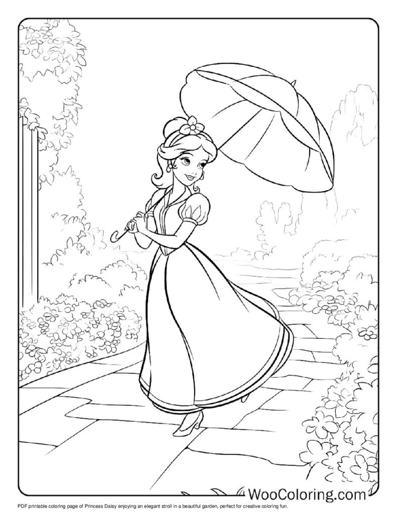 100  Princess Daisy coloring pages  Free PDF To Print  - 32
