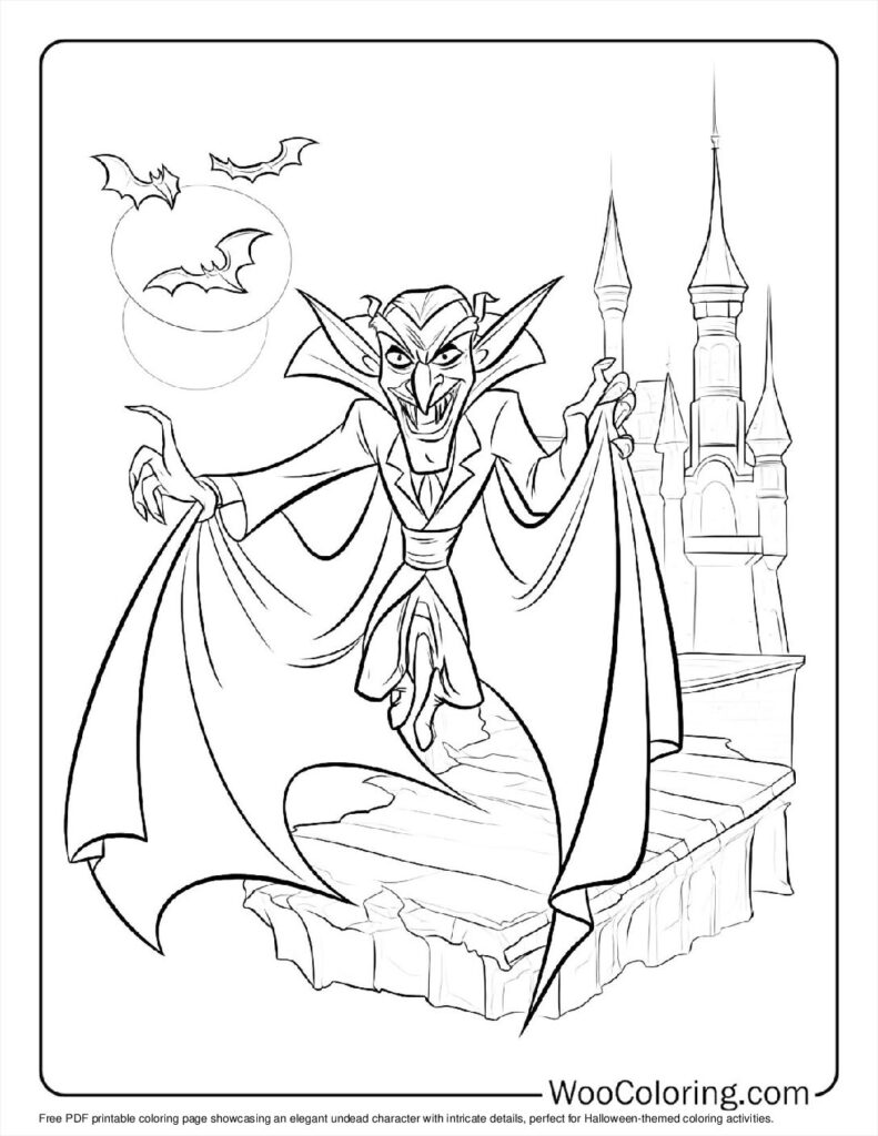 100 Vampire coloring pages Free PDF To Print - 10