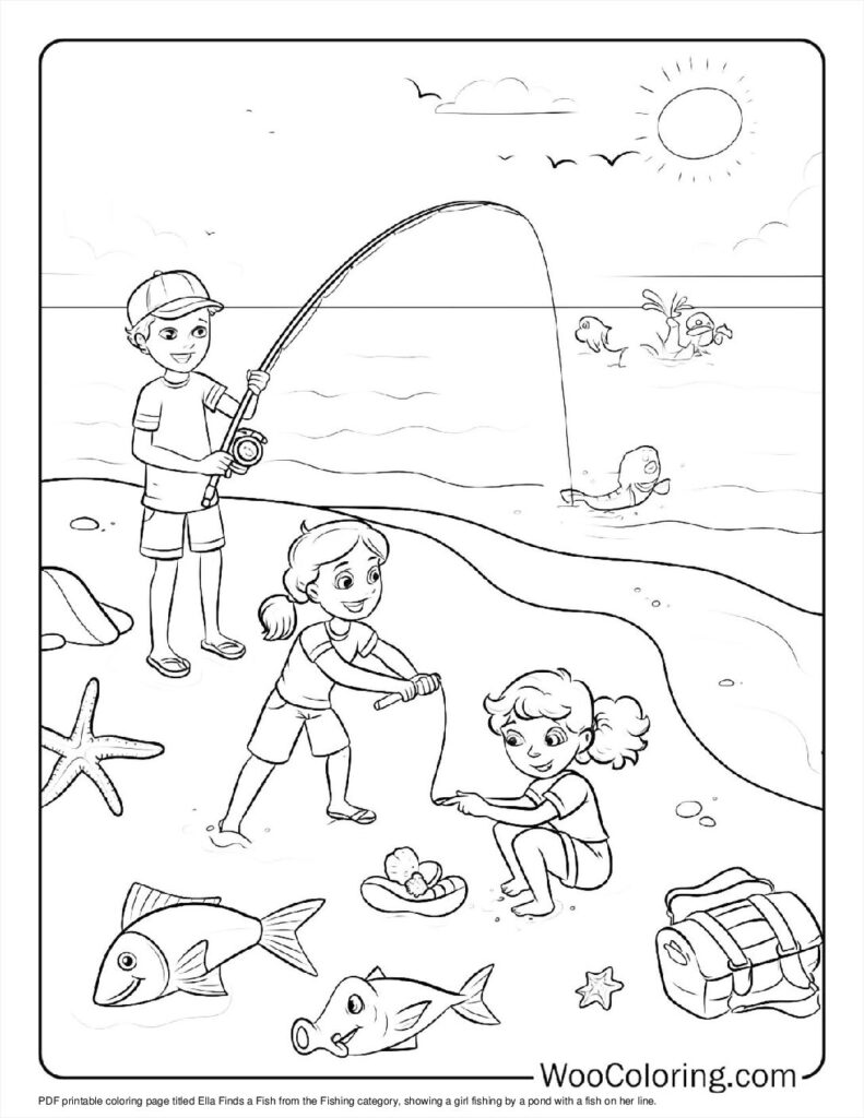 100  Fishing coloring pages  Free PDF To Print  - 87