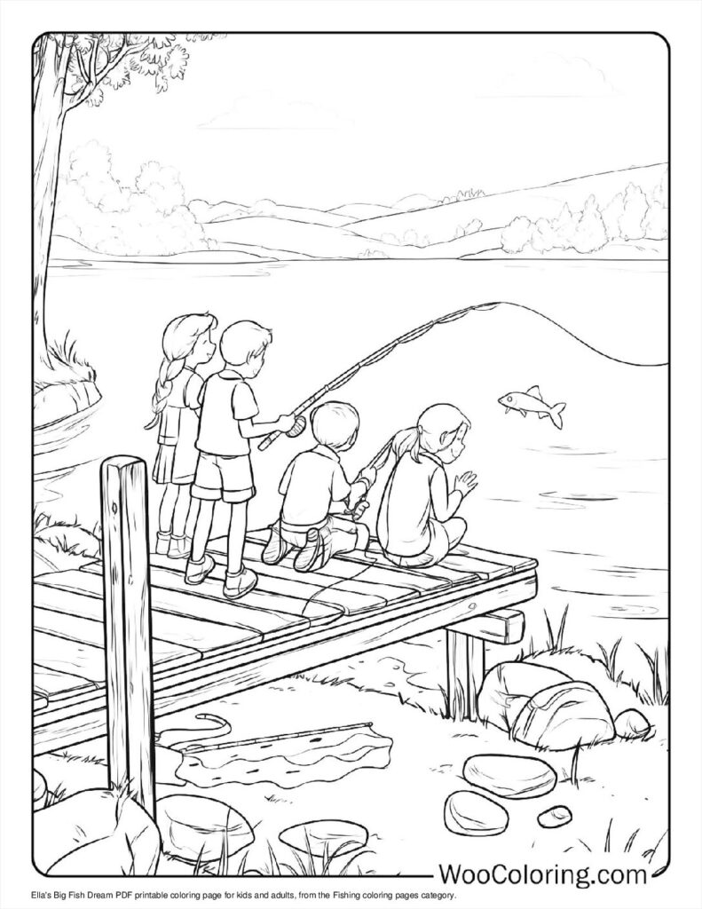 100  Fishing coloring pages  Free PDF To Print  - 11