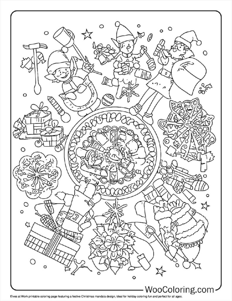 100 Christmas Mandala coloring pages Free PDF To Print - 98