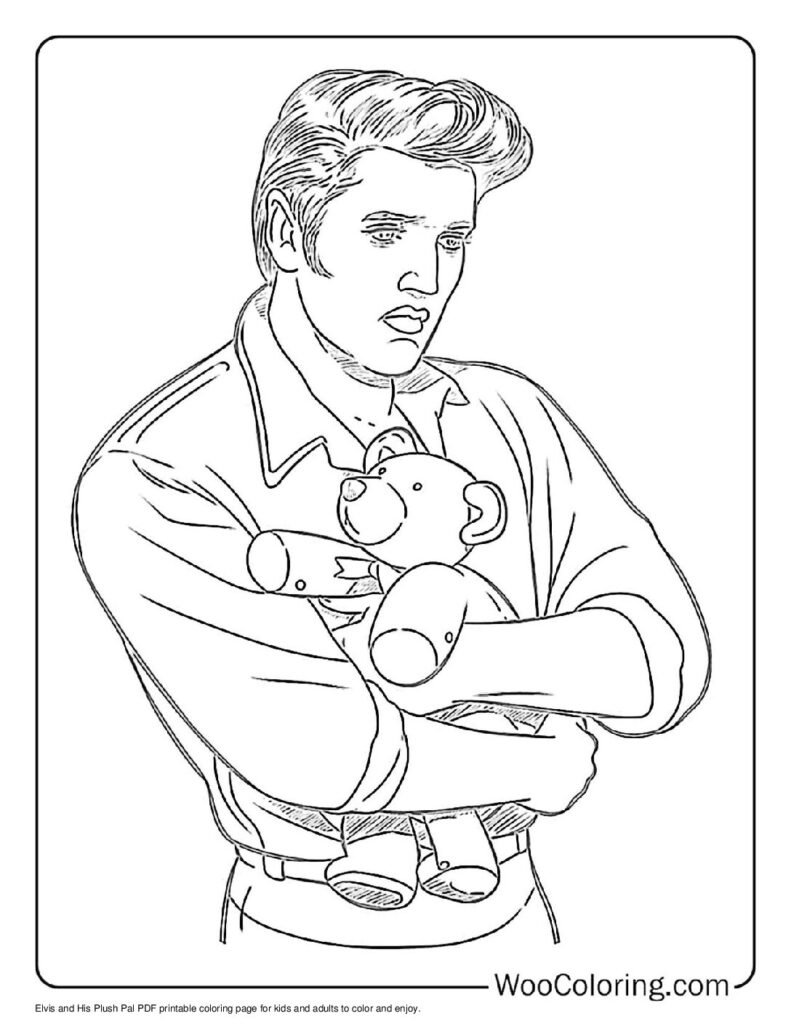 100  Elvis coloring pages  Free PDF To Print  - 4