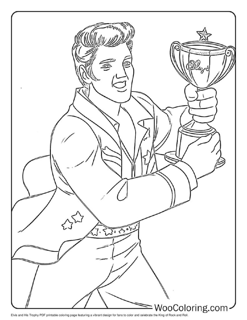 100  Elvis coloring pages  Free PDF To Print  - 43