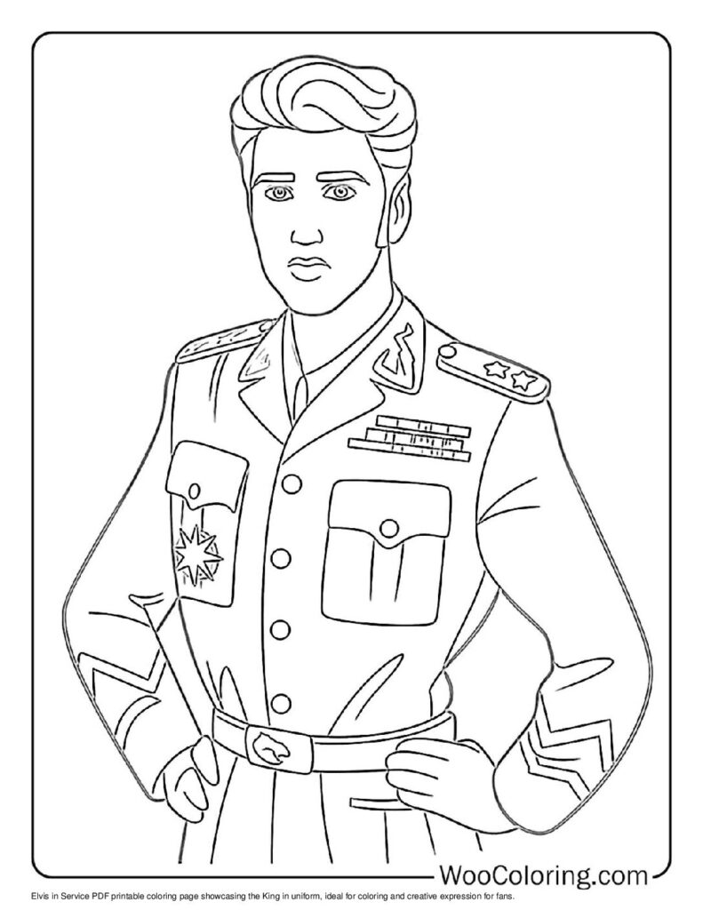 100  Elvis coloring pages  Free PDF To Print  - 7