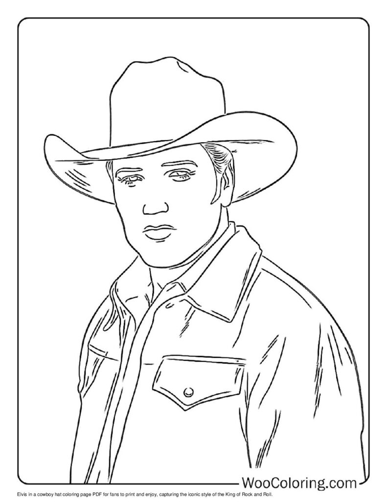 100  Elvis coloring pages  Free PDF To Print  - 6