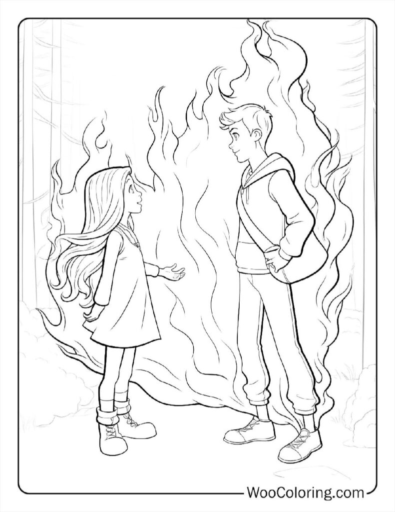 Ember and Wade's Journey Coloring In For Kids