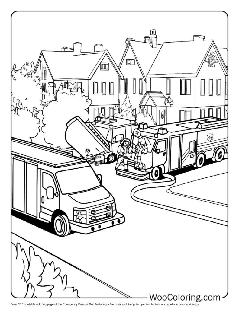 100  Fire Truck coloring pages  Free PDF To Print  - 34
