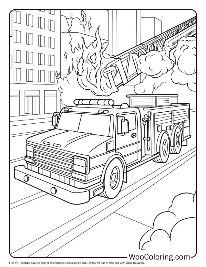 100  Fire Truck coloring pages  Free PDF To Print  - 6