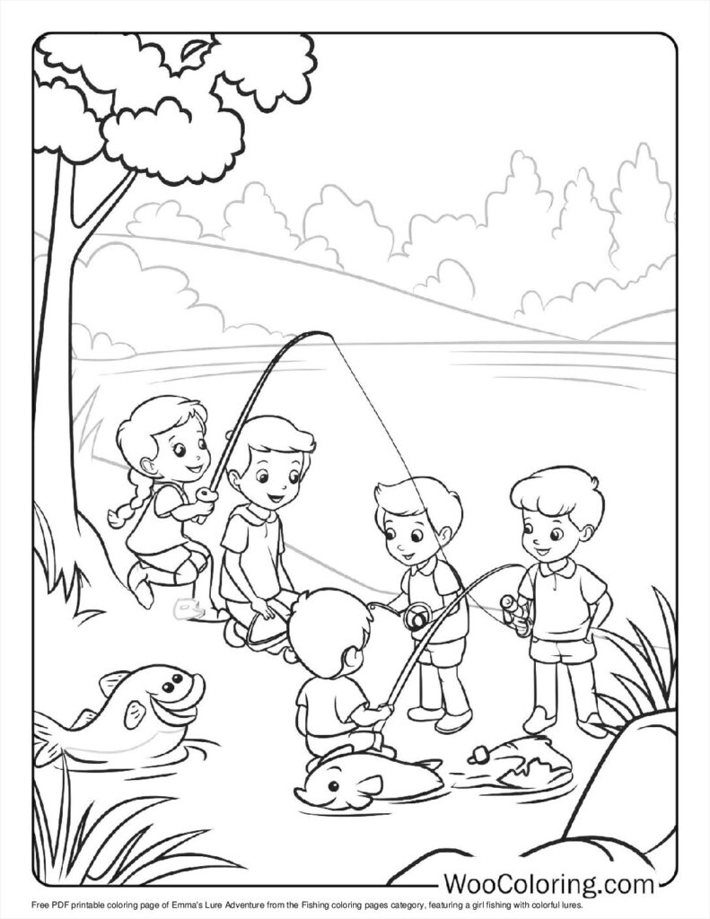 100  Fishing coloring pages  Free PDF To Print  - 89