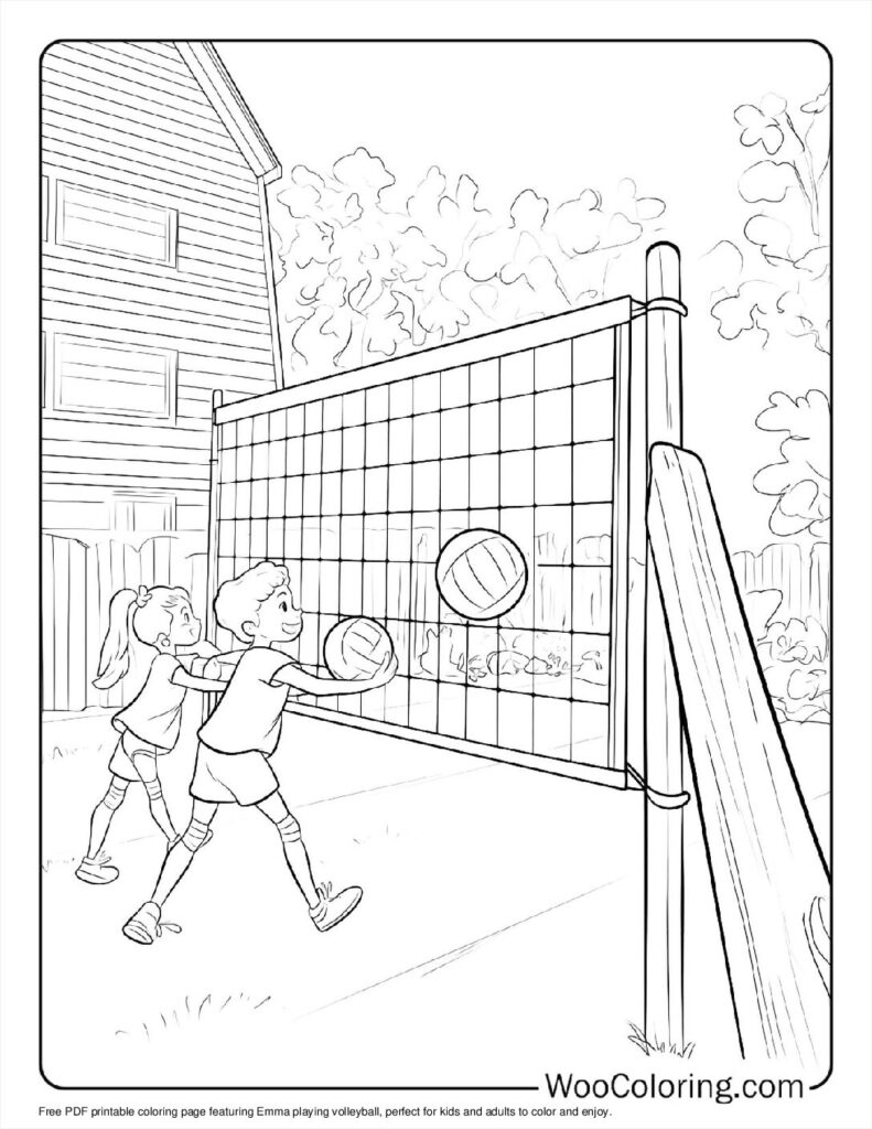 100  Volleyball coloring pages  Free PDF To Print  - 90