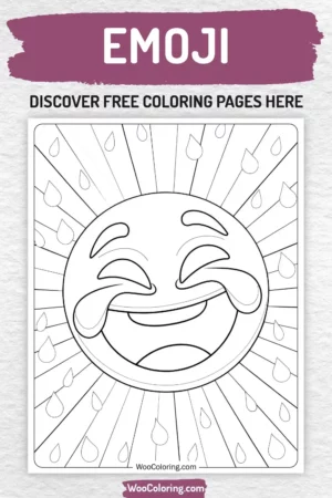 Emoji coloring pages designs for kids