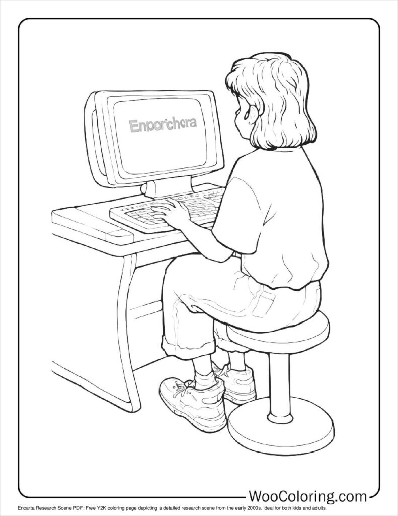 100  Y2K coloring pages  Free PDF To Print  - 4