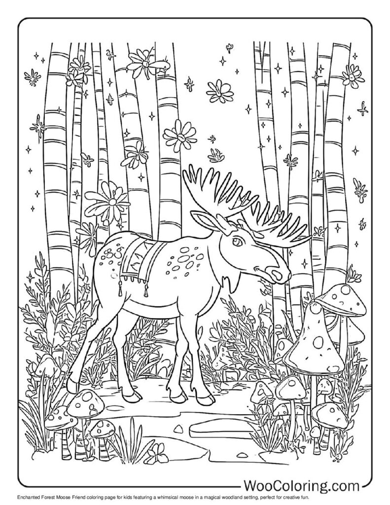 100  Moose coloring pages  Free PDF To Print  - 54