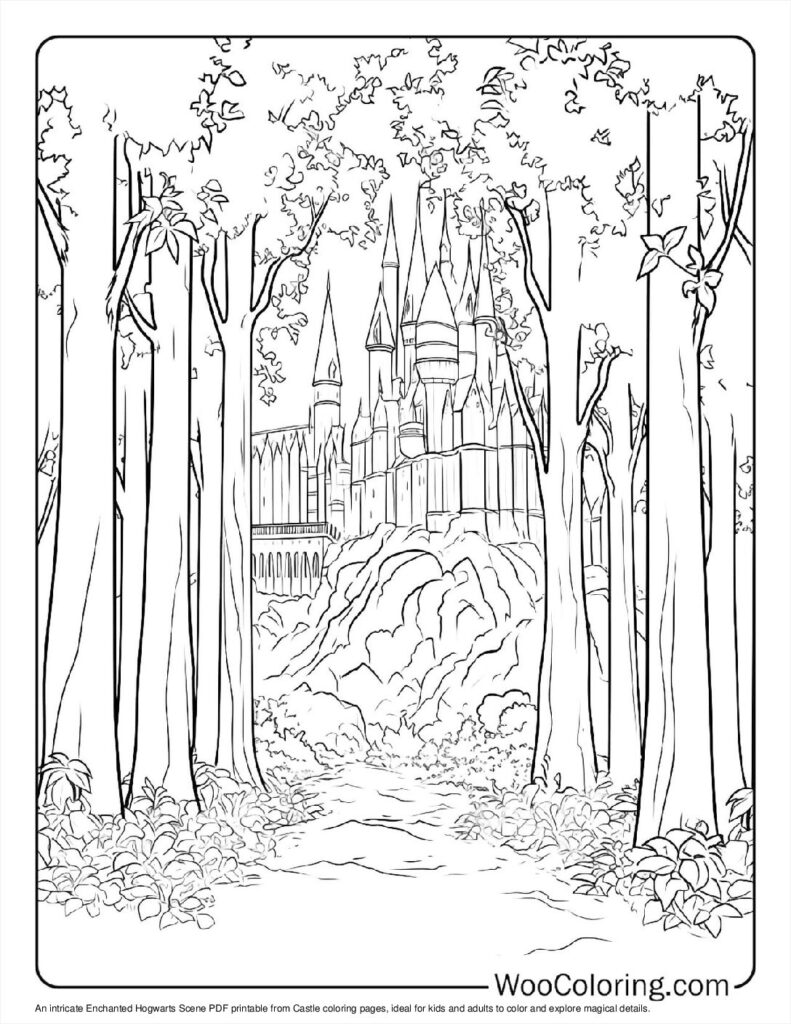 100  Castle coloring pages  Free PDF To Print  - 99