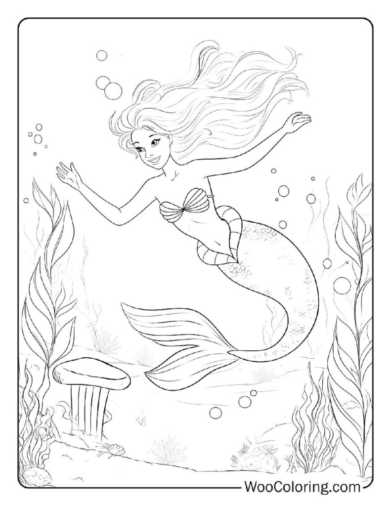 100  Mermaid coloring pages  Free PDF To Print  - 34