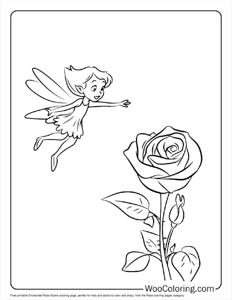 100  Rose coloring pages  Free PDF To Print  - 1
