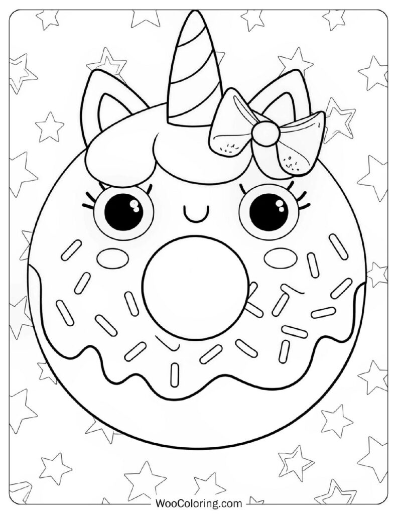 26 Donut Coloring Pages  Free PDF To Print  - 71