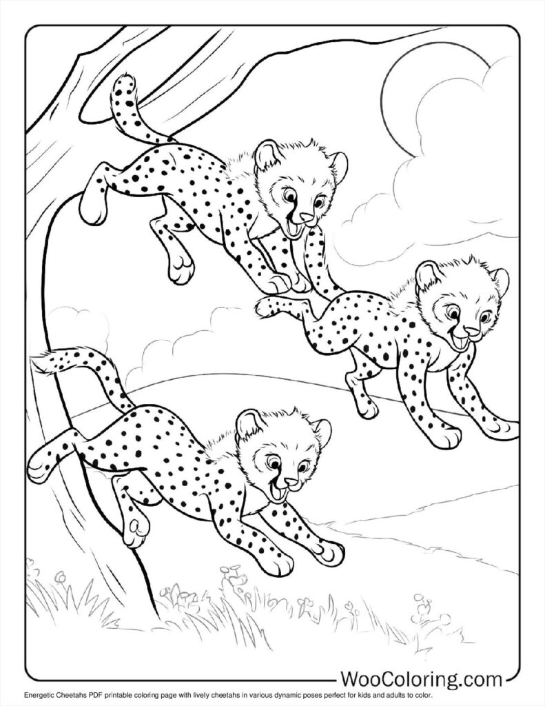 100  Cheetah coloring pages  Free PDF To Print  - 47