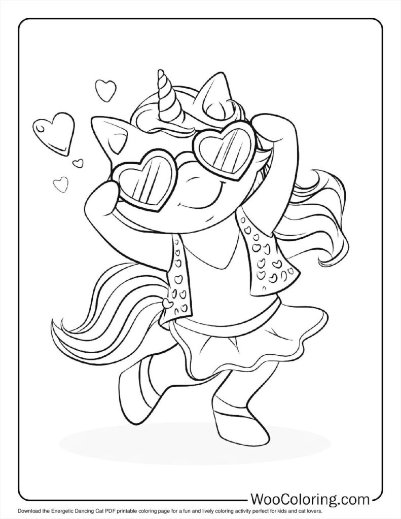 100  Unicorn Cat coloring pages  Free PDF To Print  - 98