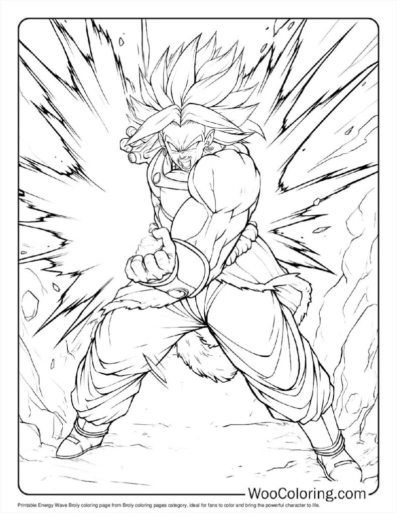 100  Broly coloring pages  Free PDF To Print  - 35