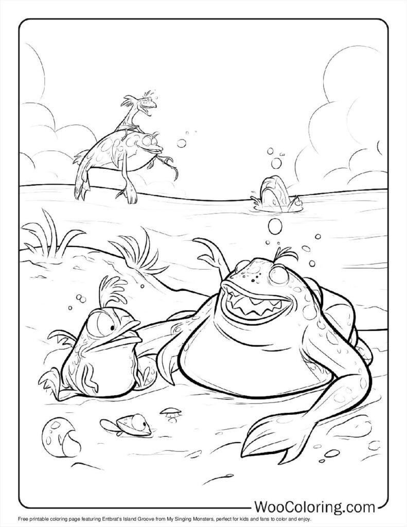 Entbrat's Island Groove Coloring In For Kids