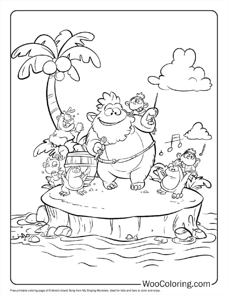 Entbrat's Island Song Coloring Page For Kids