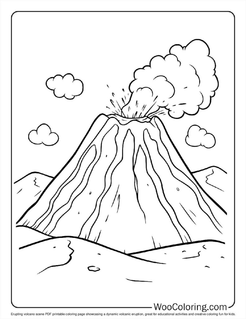 100  Volcano coloring pages  Free PDF To Print  - 42