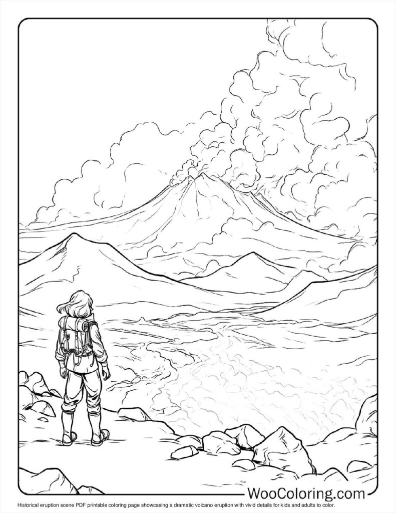 100  Volcano coloring pages  Free PDF To Print  - 26