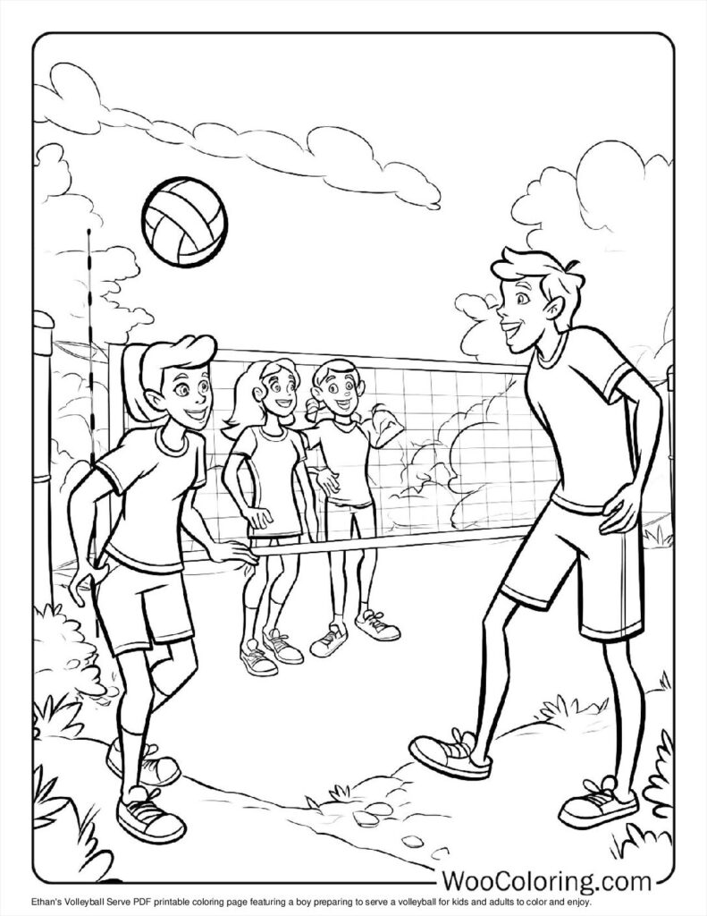 100  Volleyball coloring pages  Free PDF To Print  - 48