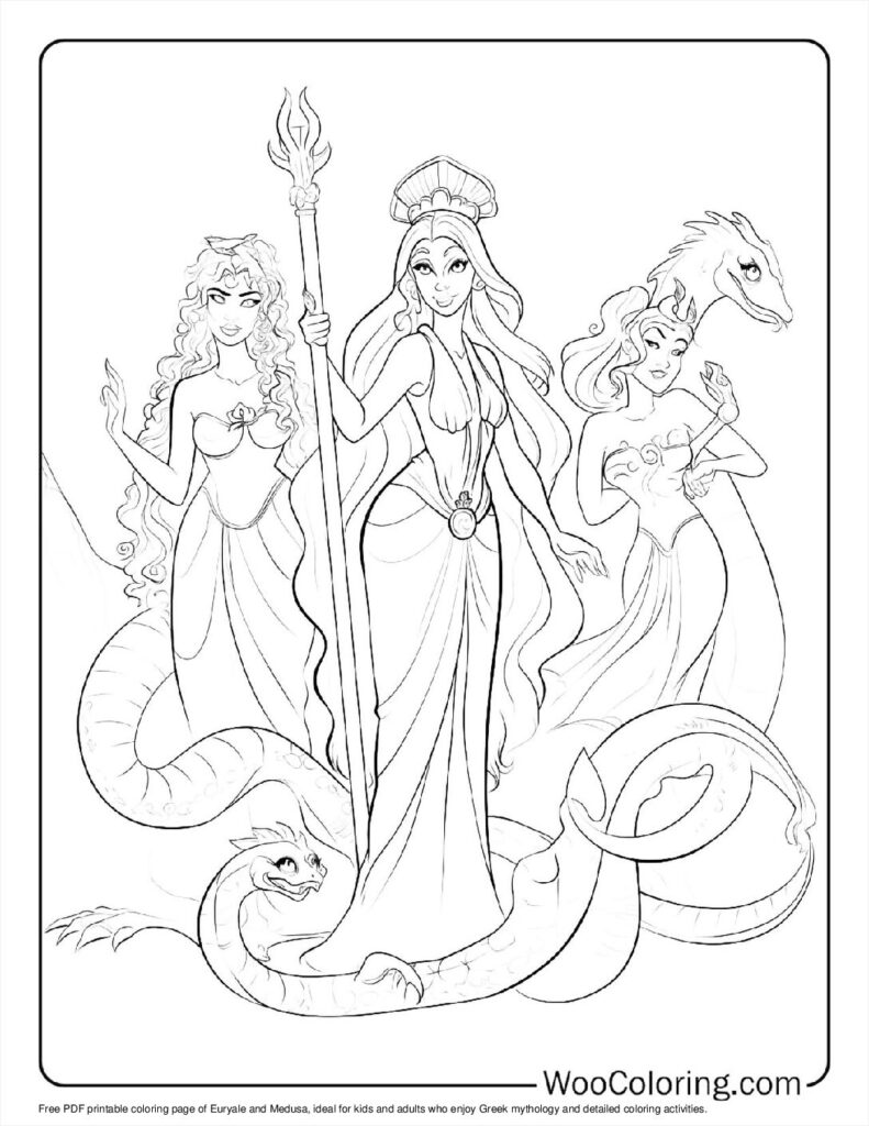 100  Medusa coloring pages  Free PDF To Print  - 38