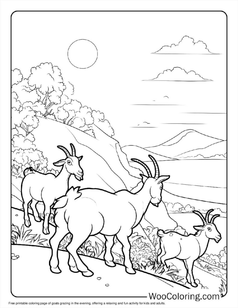 100  Goat coloring pages  Free PDF To Print  - 37