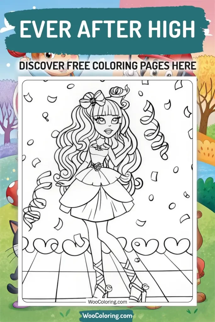 Ever After High coloring pages designs from TV Show