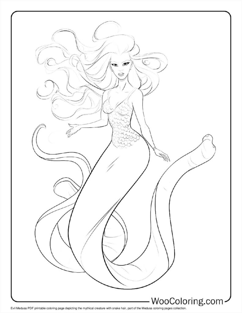 100  Medusa coloring pages  Free PDF To Print  - 90