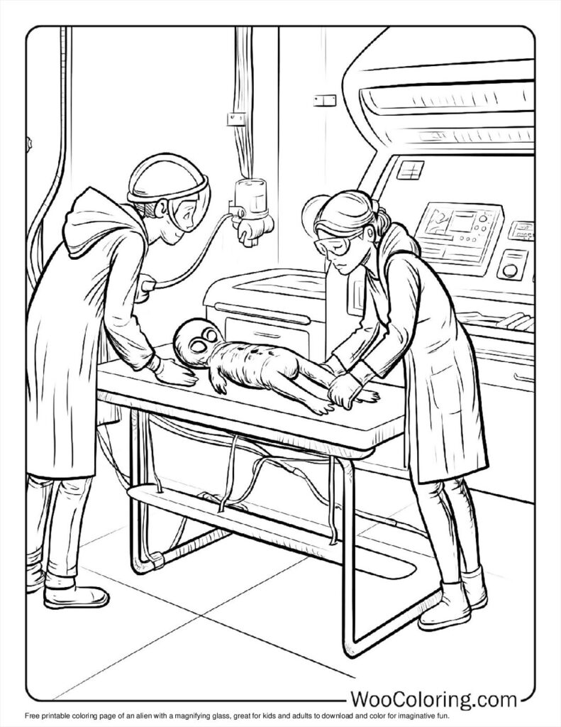 100  Alien coloring pages  Free PDF To Print  - 21