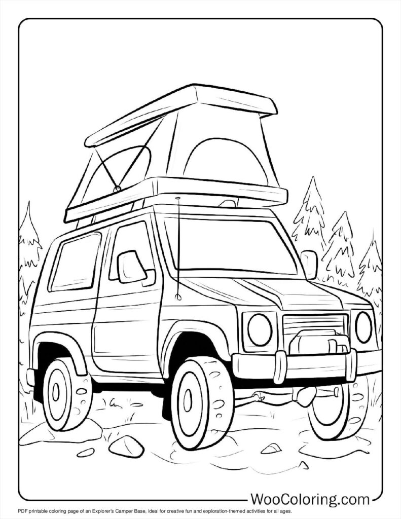 100  Camper   RV coloring pages  Free PDF To Print  - 2