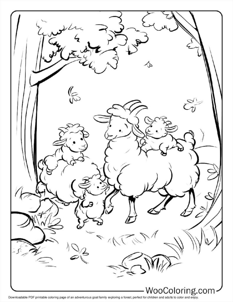 100  Goat coloring pages  Free PDF To Print  - 29
