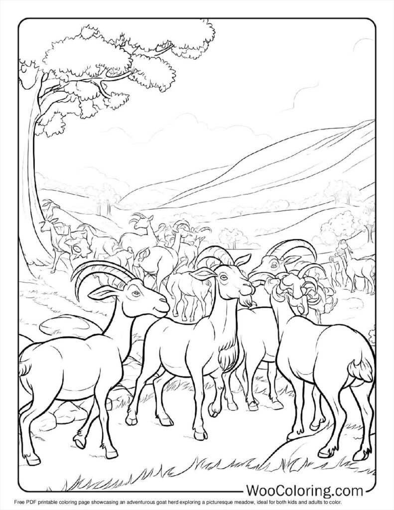 100  Goat coloring pages  Free PDF To Print  - 7